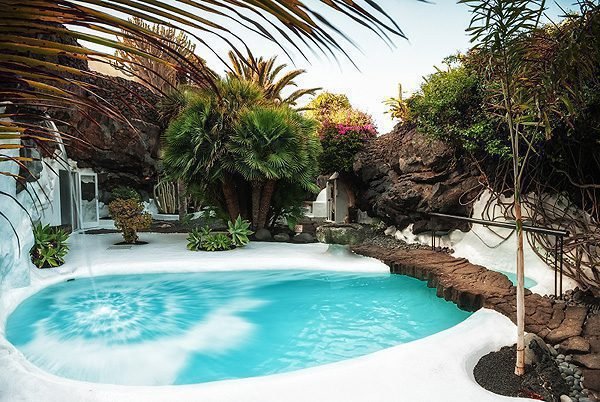 César Manrique Foundation Volcanic house and local art.